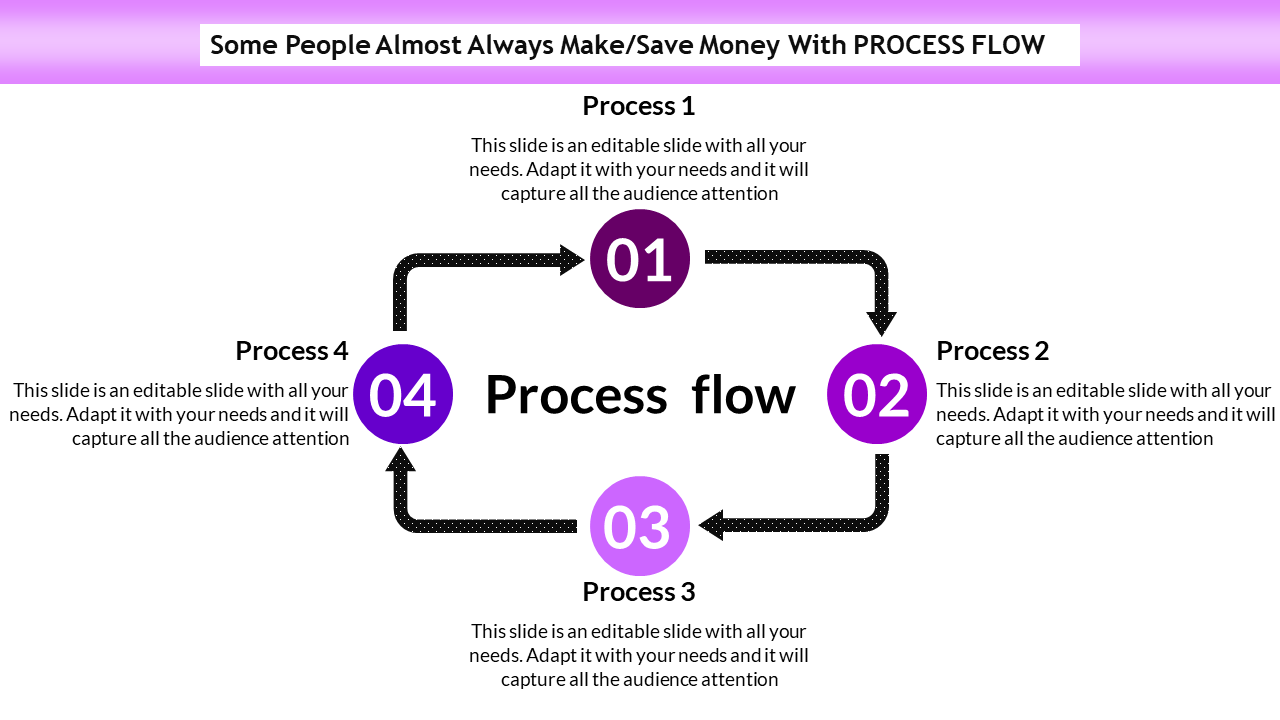 process flow chart template powerpoint-business-processs-4-purple